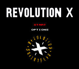 Revolution X Title Screen